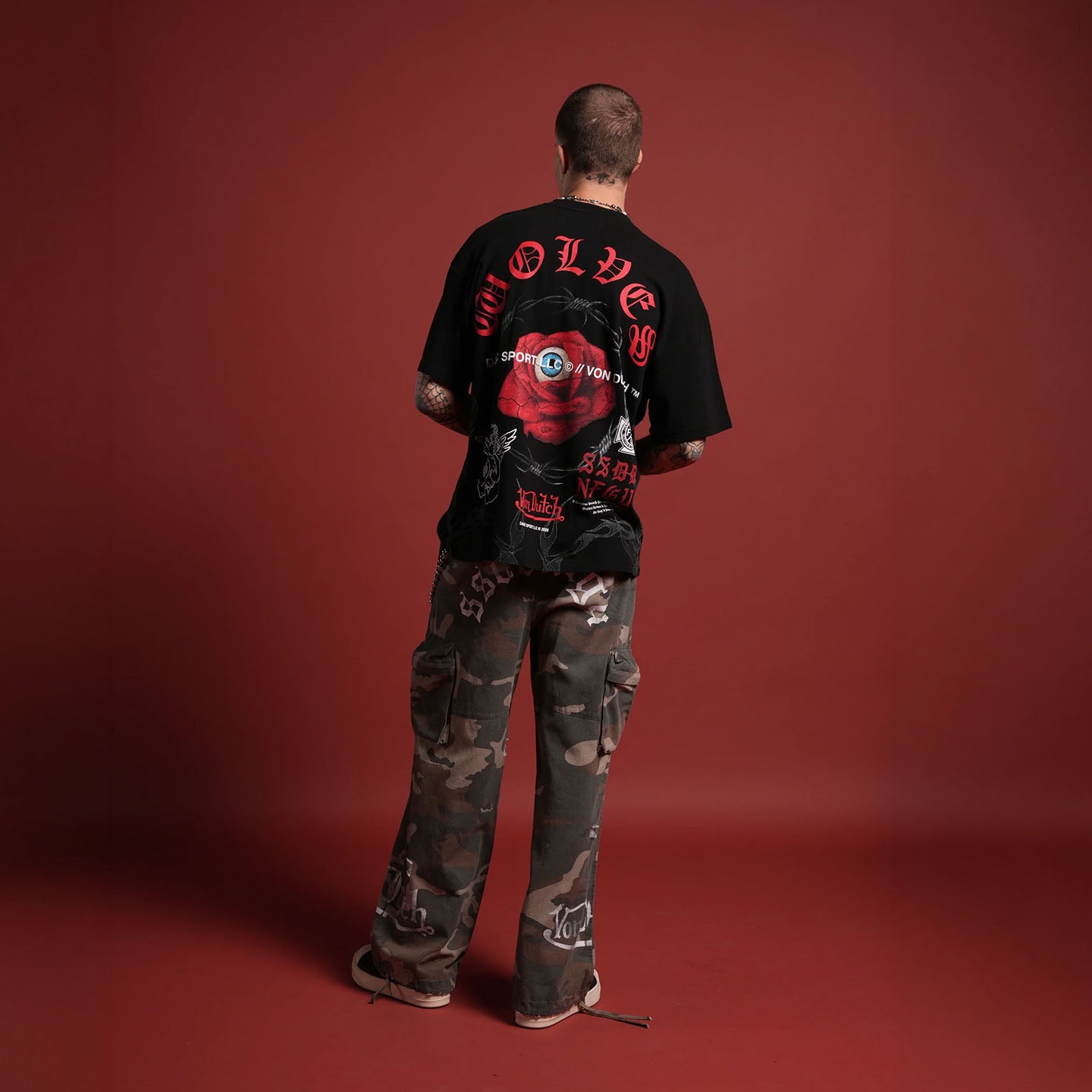 DSVD Wolf Eye of the Beholder Premium Oversized Black Tee