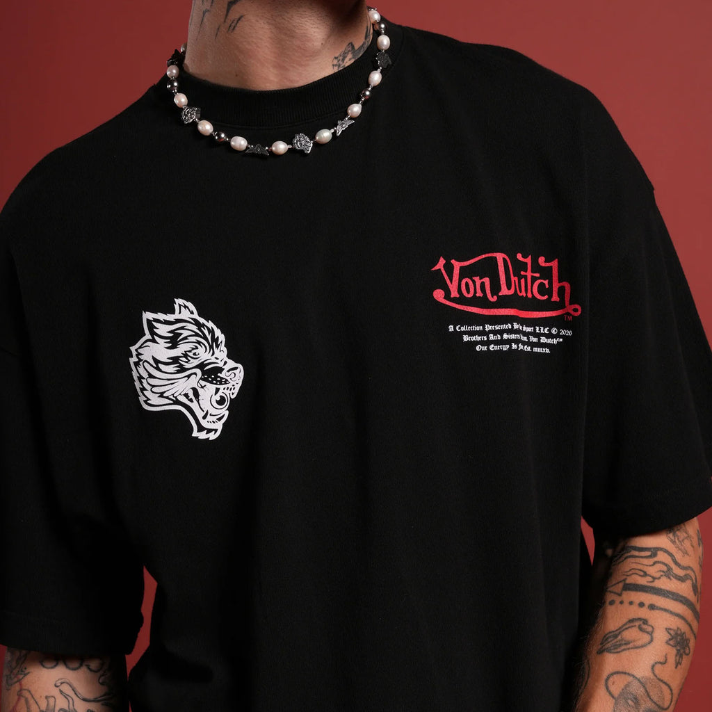 DSVD Wolf Eye of the Beholder Premium Oversized Black Tee