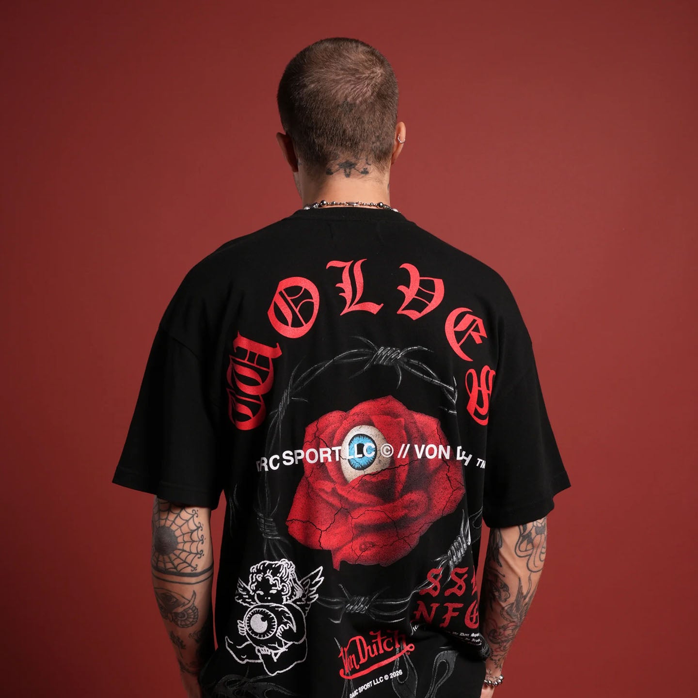 DSVD Wolf Eye of the Beholder Premium Oversized Black Tee