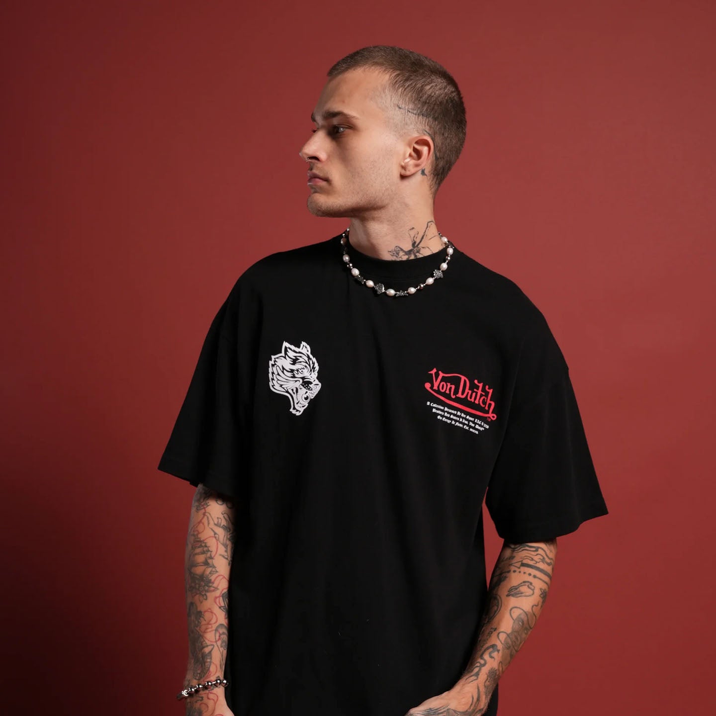 DSVD Wolf Eye of the Beholder Premium Oversized Black Tee