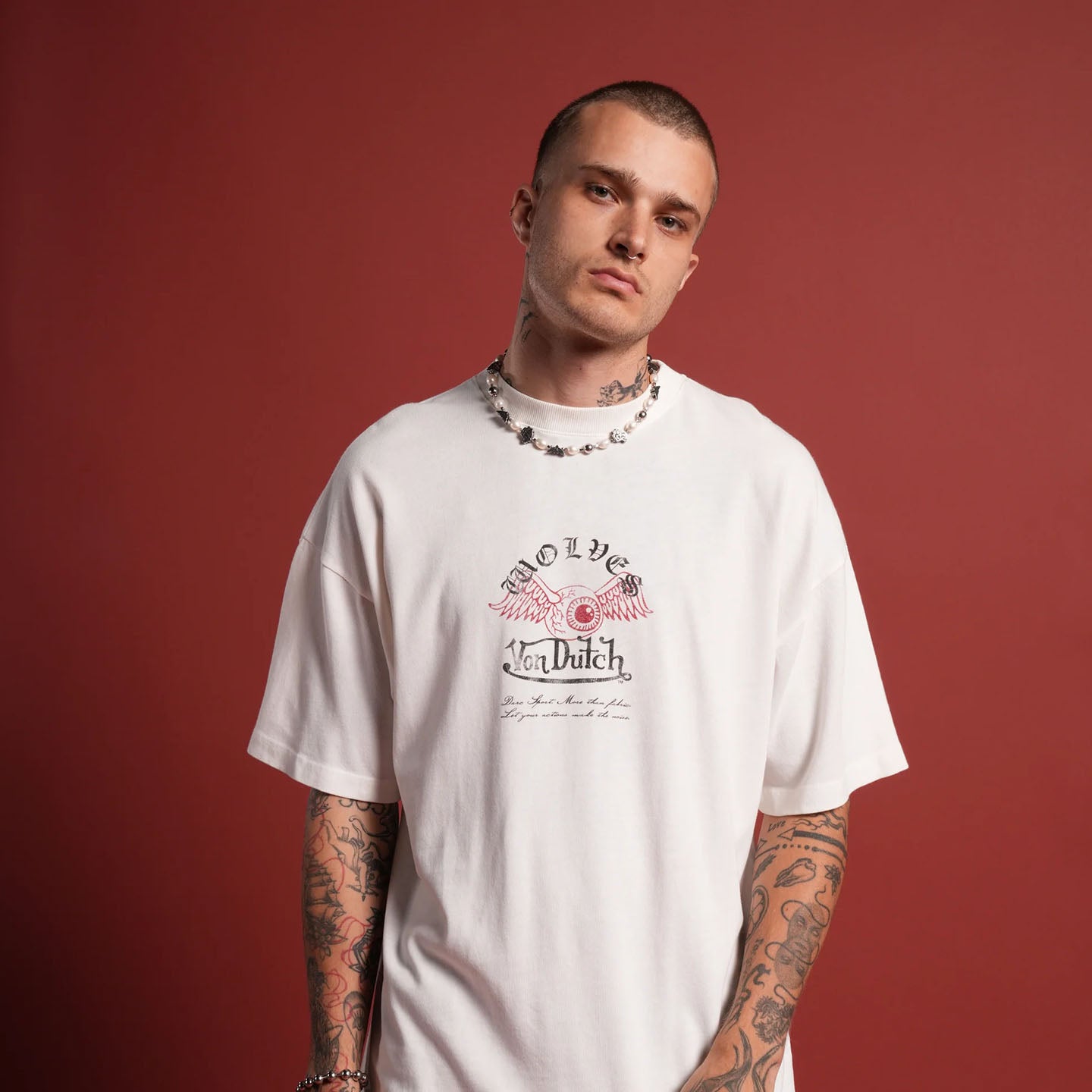 DSVD Wolf NFGU Premium Oversized Off White Tee