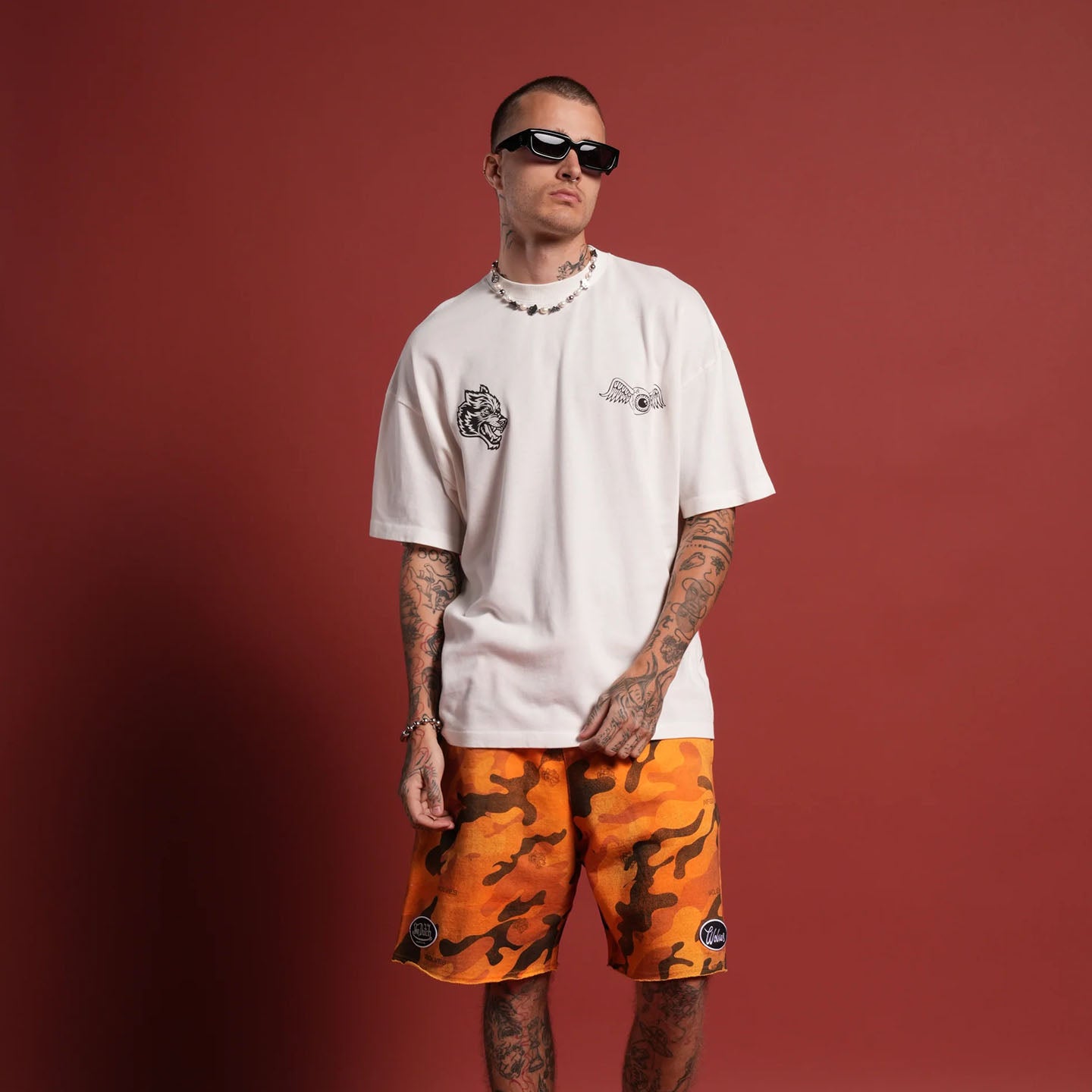 DSVD Wolf Kulture Klash Premium Oversized White Tee