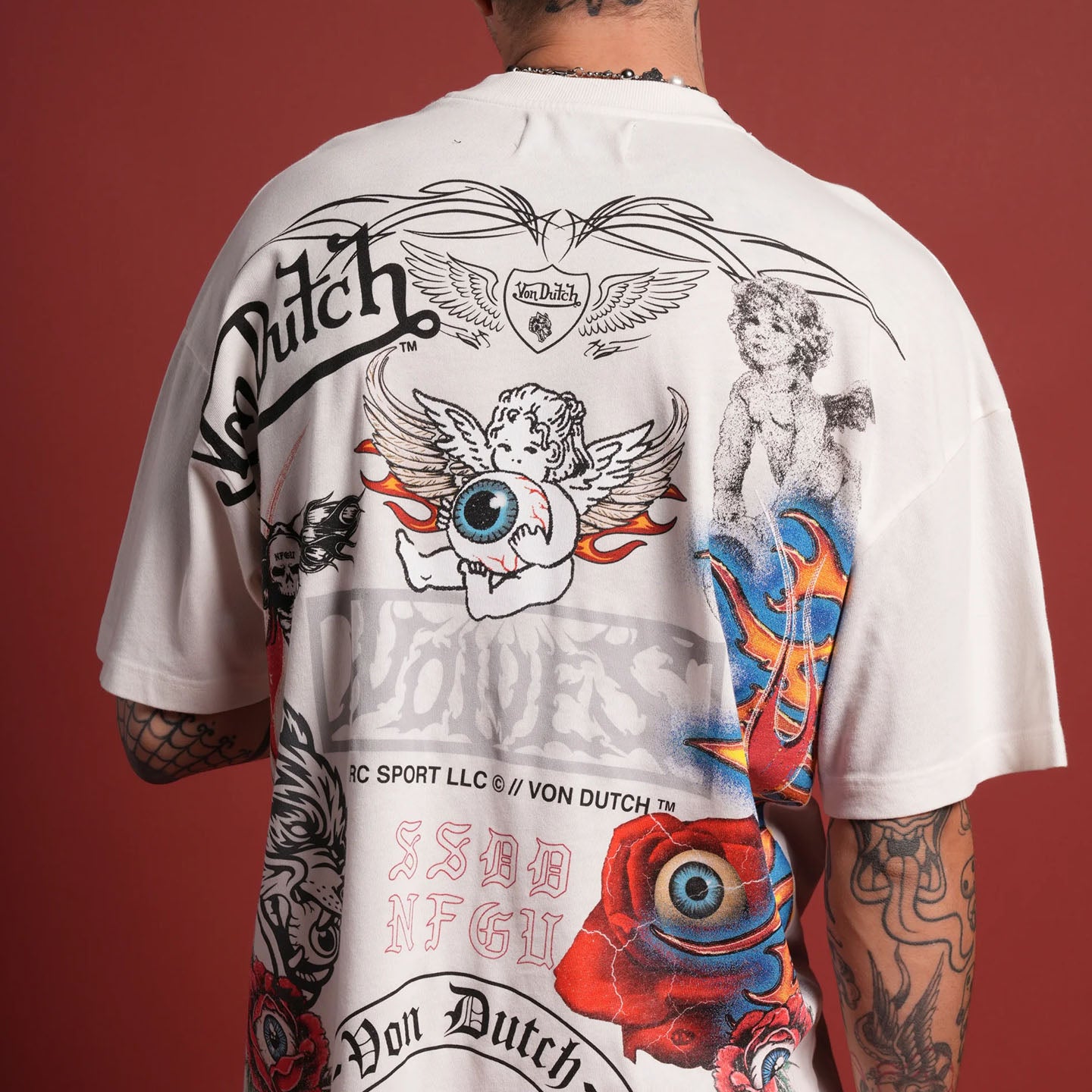 DSVD Wolf Kulture Klash Premium Oversized White Tee