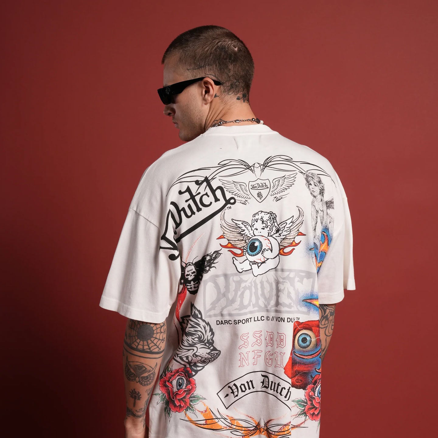 DSVD Wolf Kulture Klash Premium Oversized White Tee