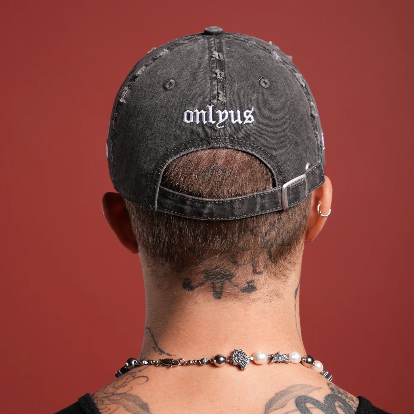 DSVD Cherub Eye Ball Distressed Black Dad Cap