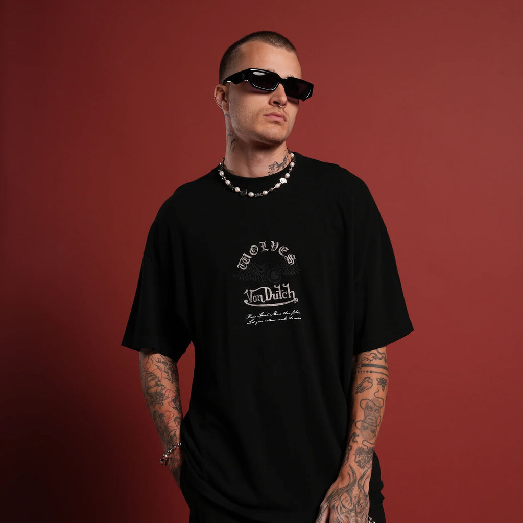 DSVD Wolf NFGU Premium Oversized Black Tee