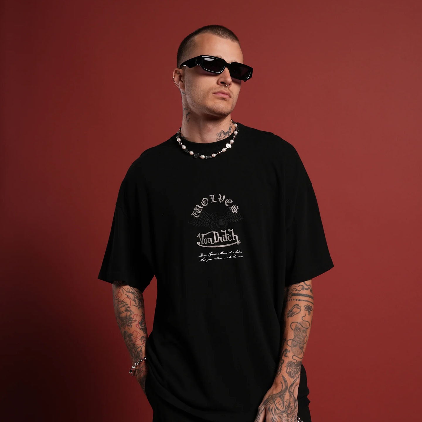 DSVD Wolf NFGU Premium Oversized Black Tee