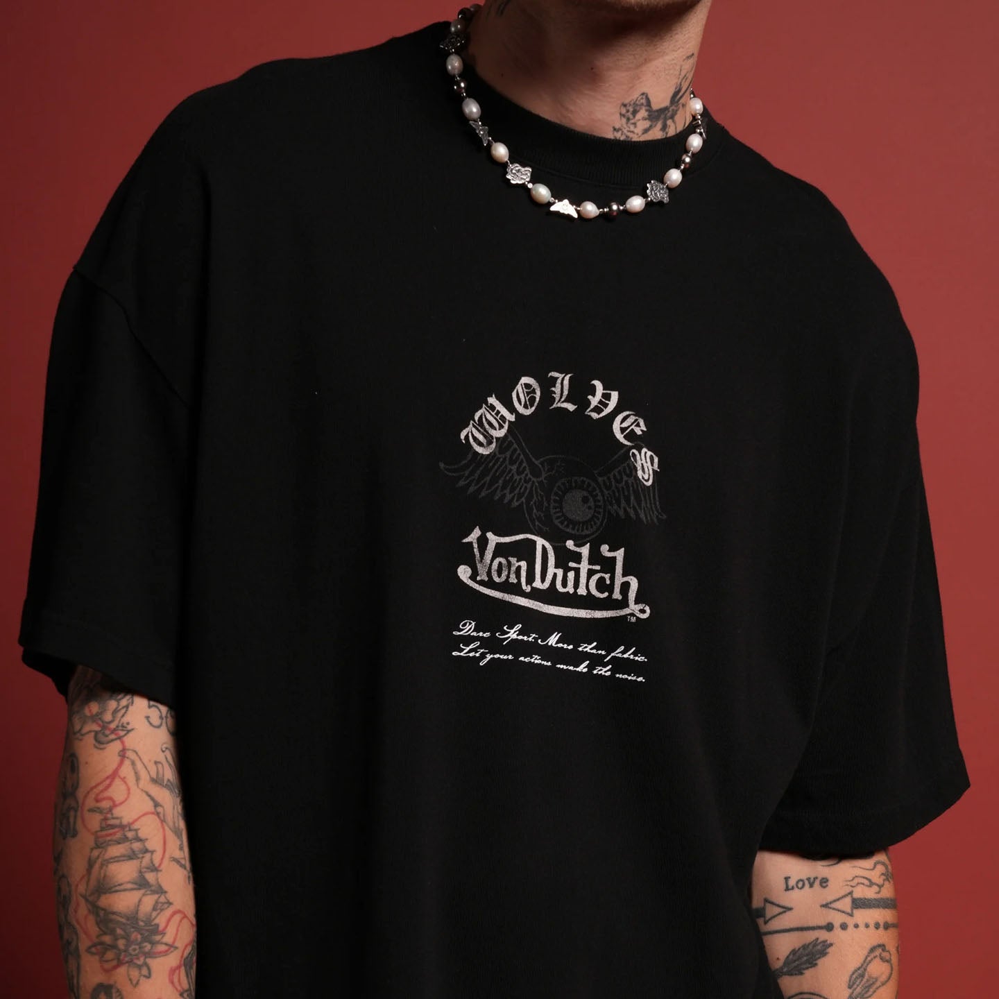 DSVD Wolf NFGU Premium Oversized Black Tee