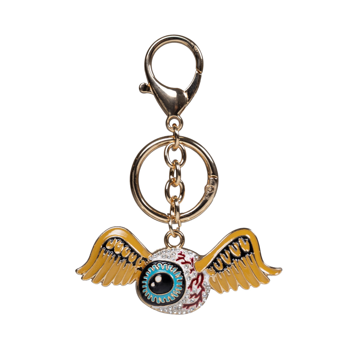 3D Rhinestone Flying Eye Charm Multi