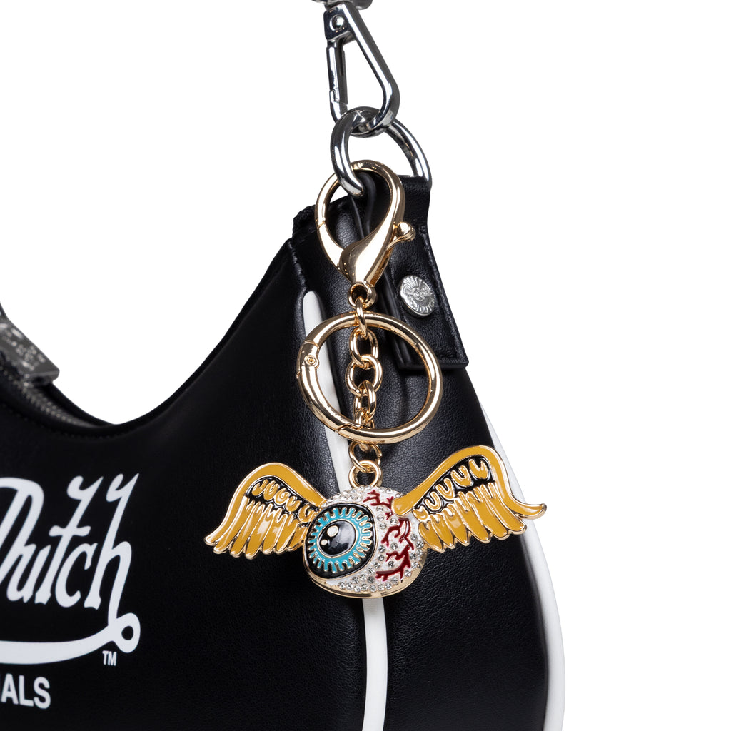 3D Rhinestone Flying Eye Charm Multi