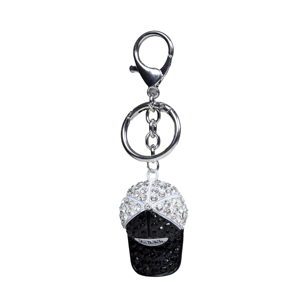 3D Rhinestone Hat Charm Black