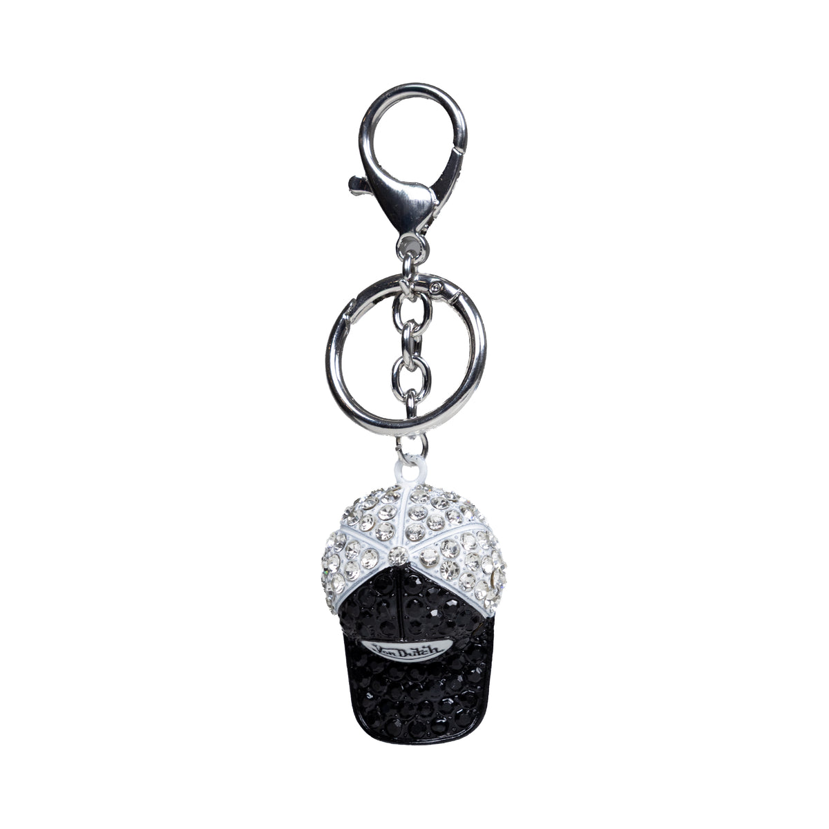 3D Rhinestone Hat Charm Black