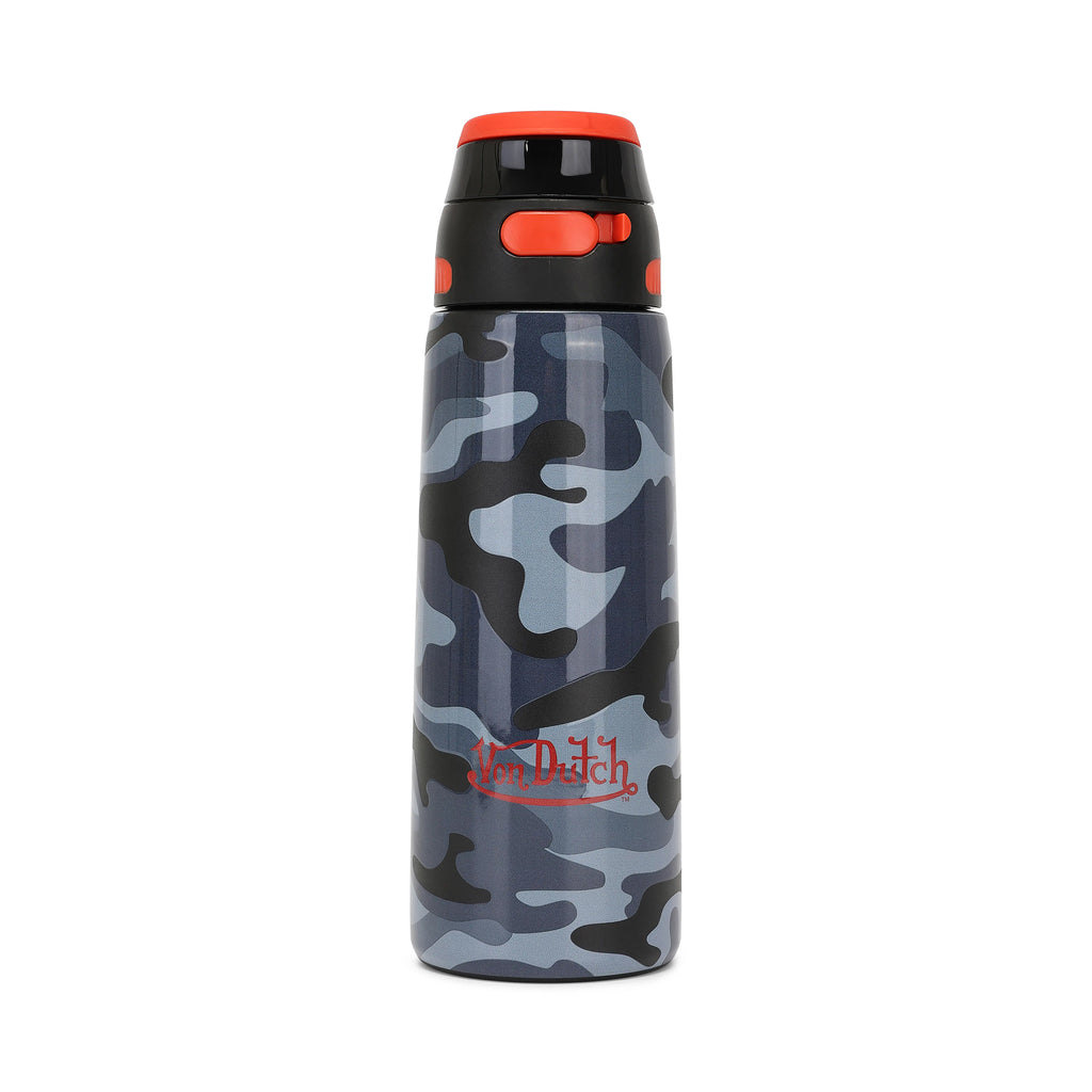 Insulated Water Bottle 26 Oz Grey Camo
