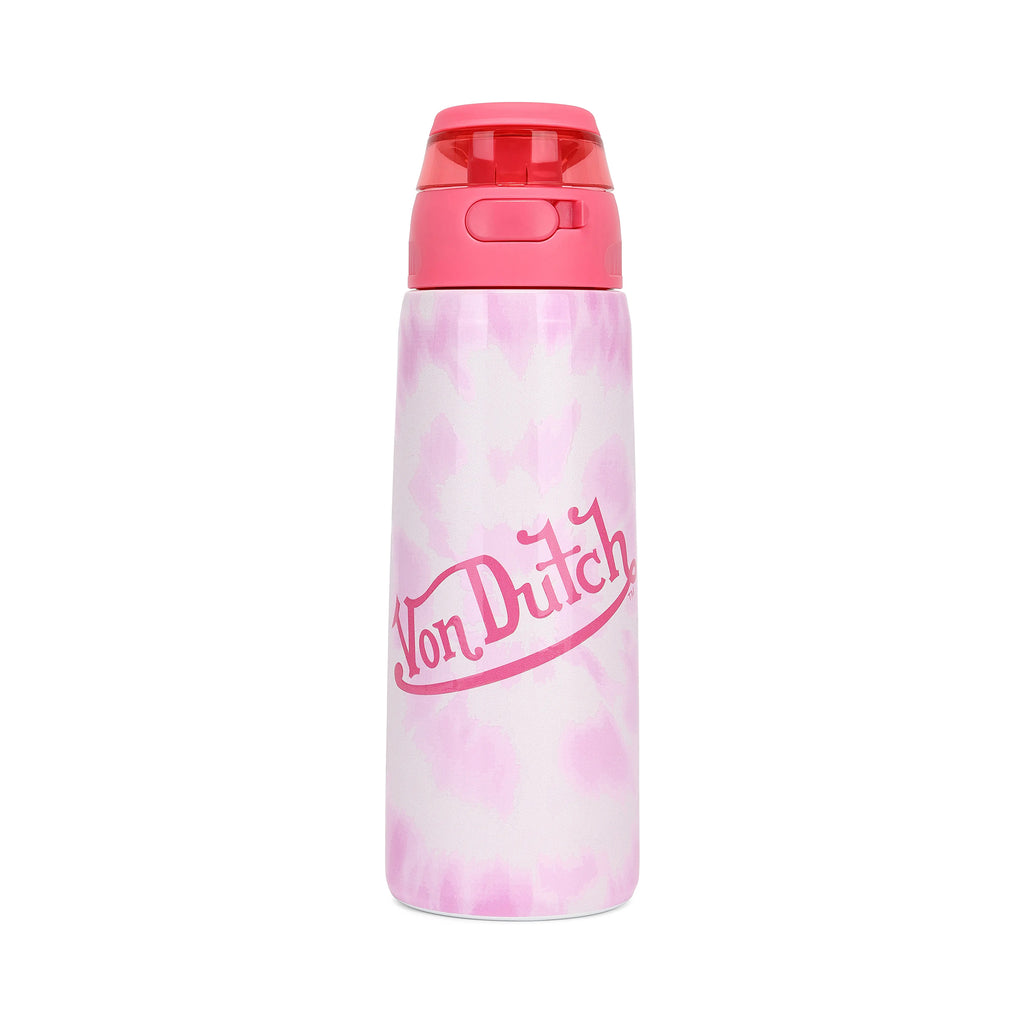 Insulated Water Bottle 26 Oz Pink Tie Dye