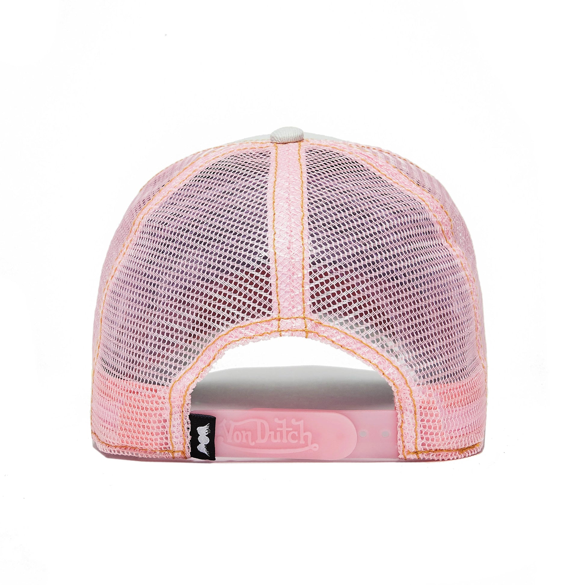 Unisex Light Blue Denim Pink Trucker Hat
