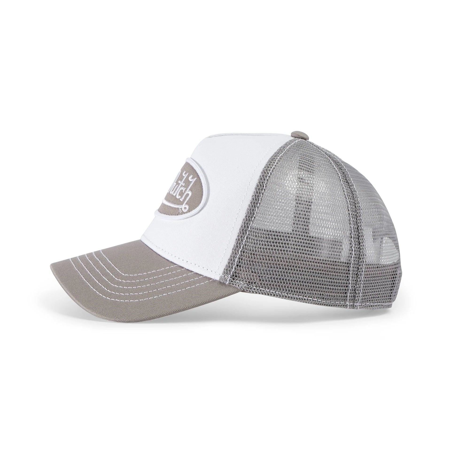 Unisex Twill White Grey Trucker Hat