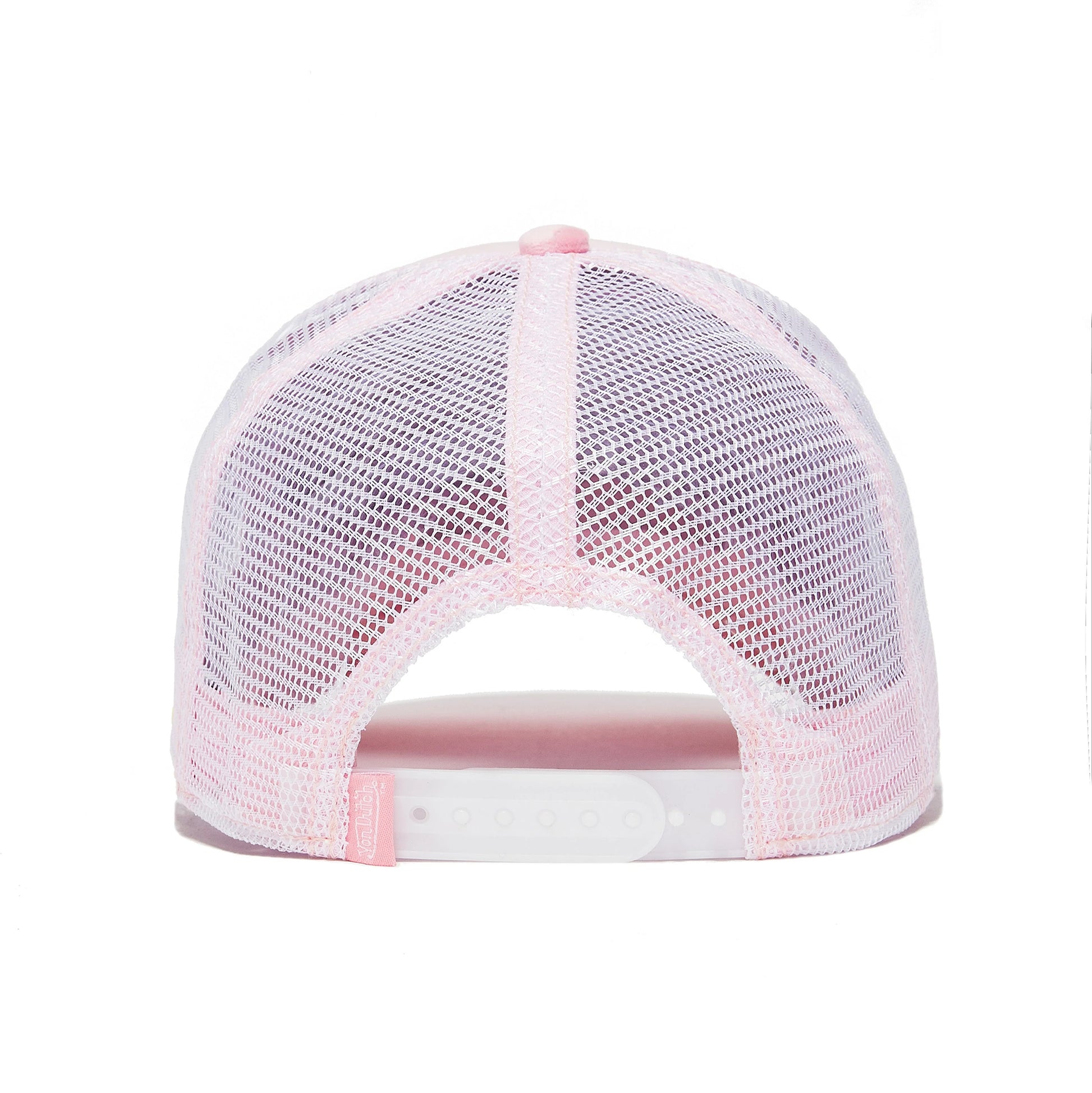 Unisex Pink Velvet Patch Trucker Hat