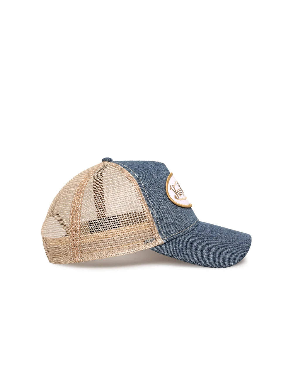 Unisex Blue-Beige Trucker Hat