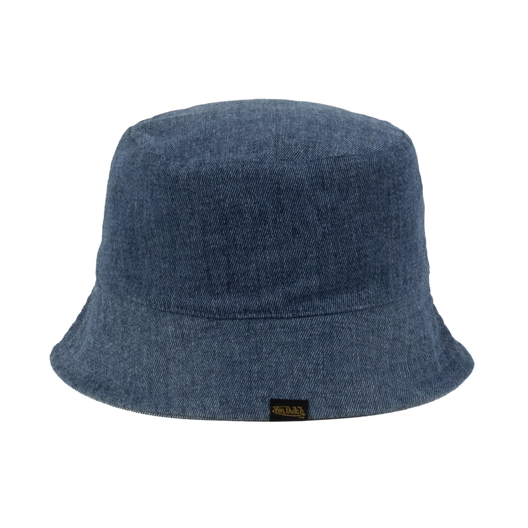 Unisex Denim Blue Reversible Bucket Hat