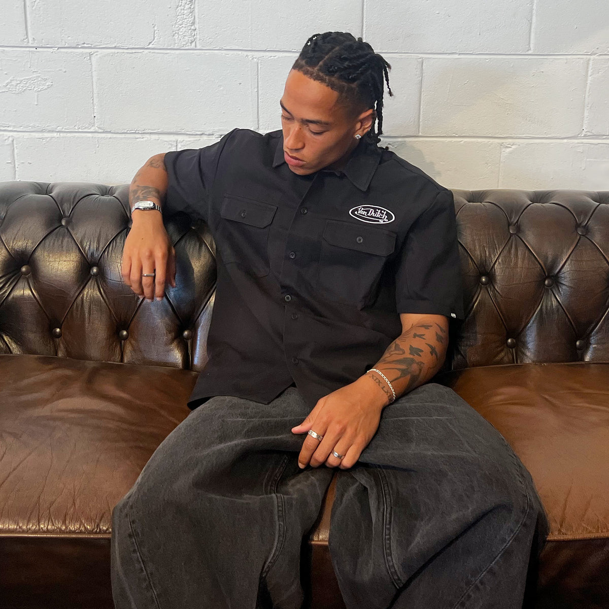 Oval Logo Button Up Shirt
