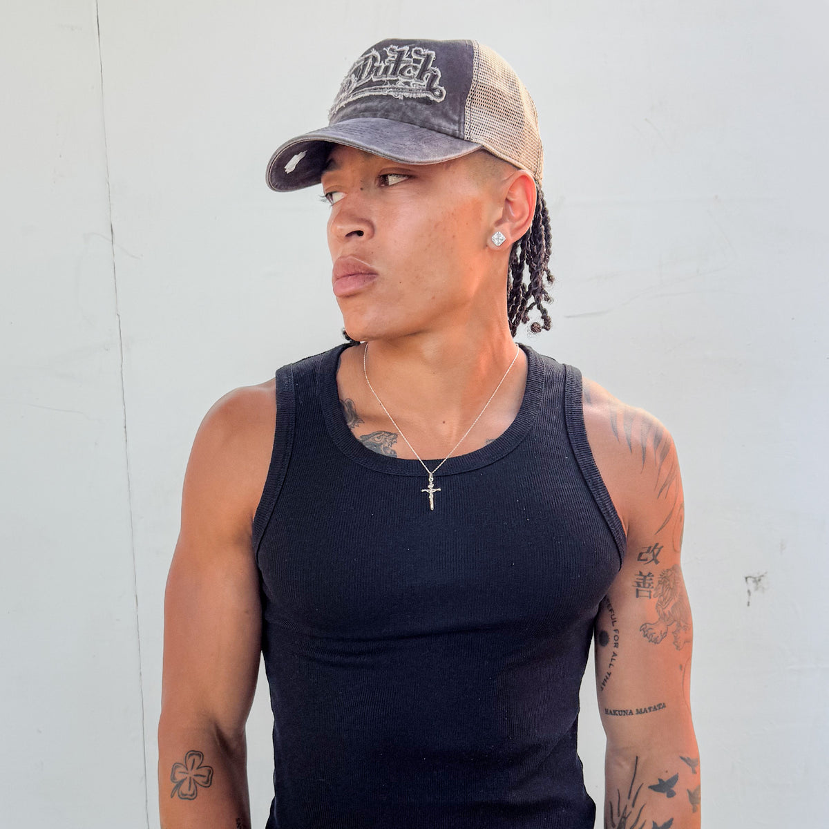 Unisex Trucker Hat Washed Twill Brown Khaki