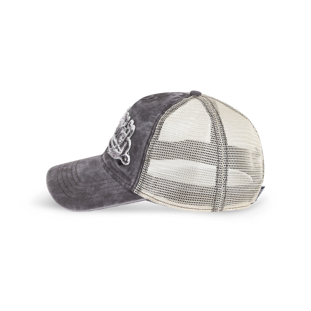 Unisex Trucker Hat Washed Twill Brown Khaki
