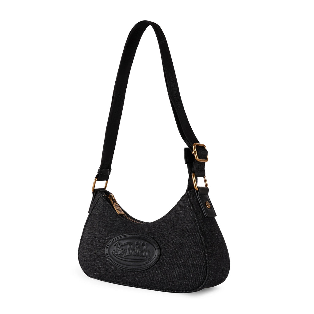 Amy Dirty Denim Dirty Black Shoulder Bag