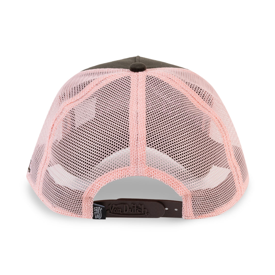 Velvet Patch Brown-Pink Trucker Hat