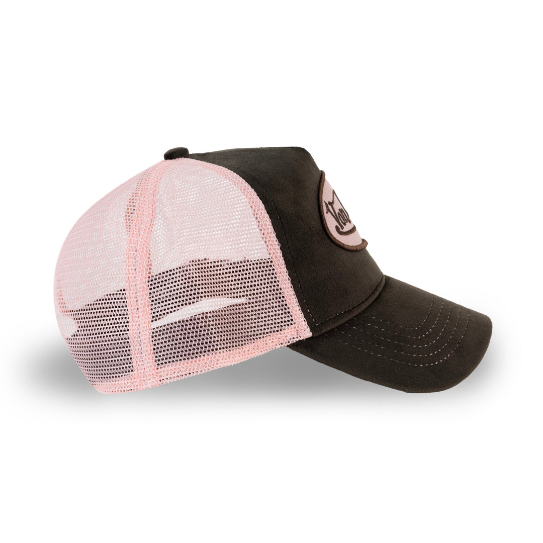Velvet Patch Brown-Pink Trucker Hat