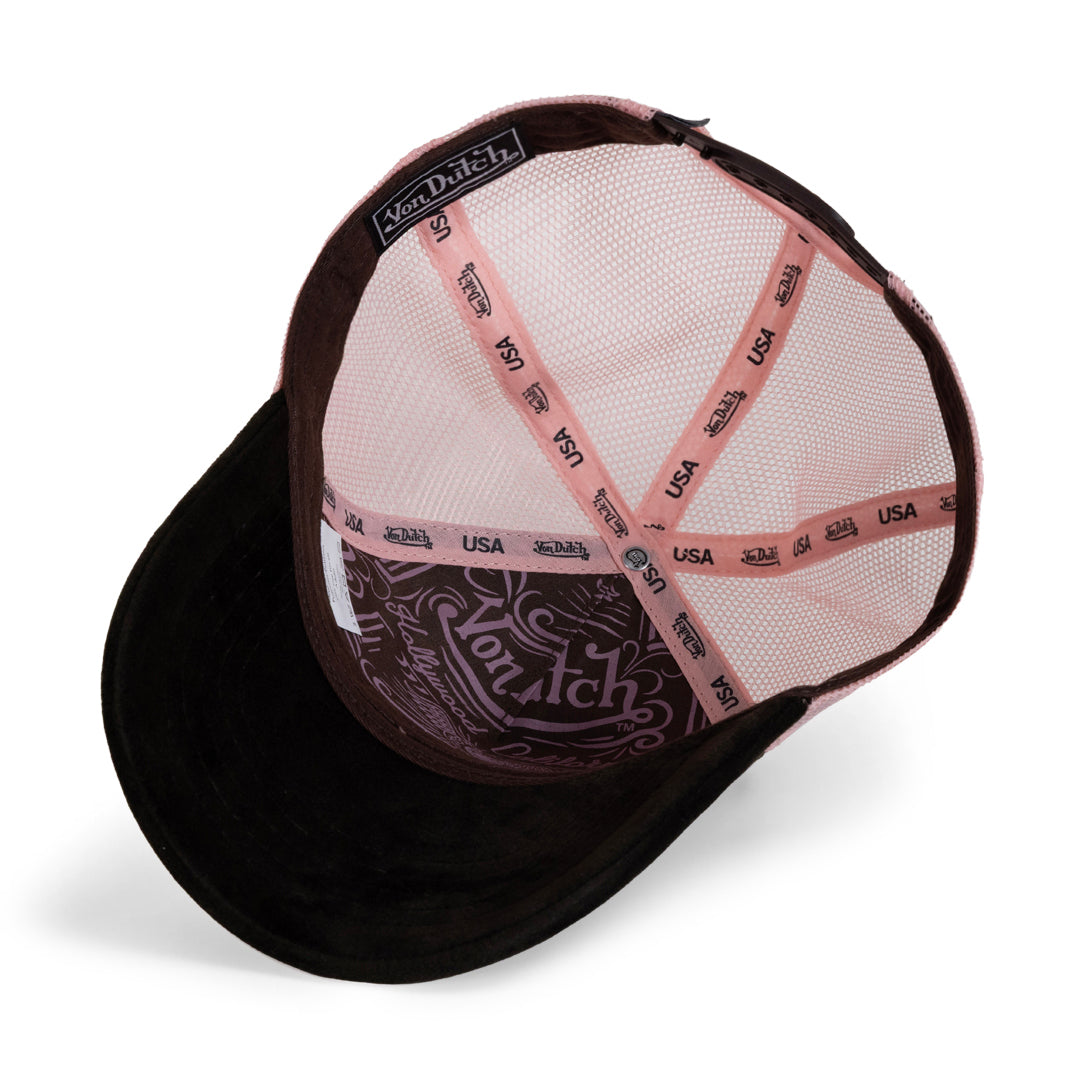 Velvet Patch Brown-Pink Trucker Hat