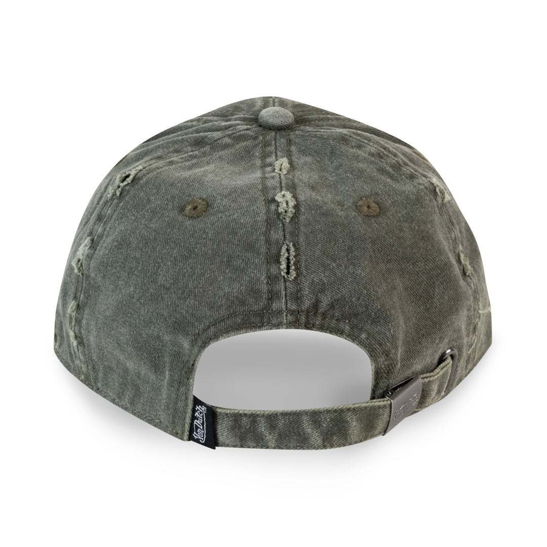 Worn Out Distressed Moss Dad Cap
