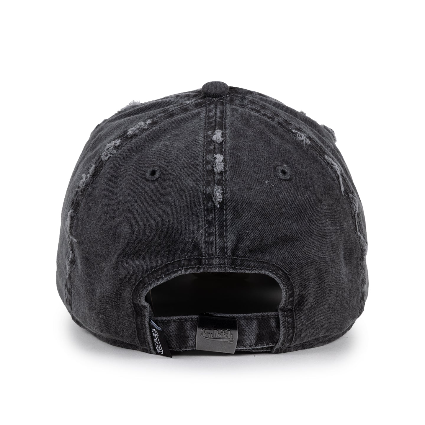 Destroyed Twill Embroidery Black Dad Cap