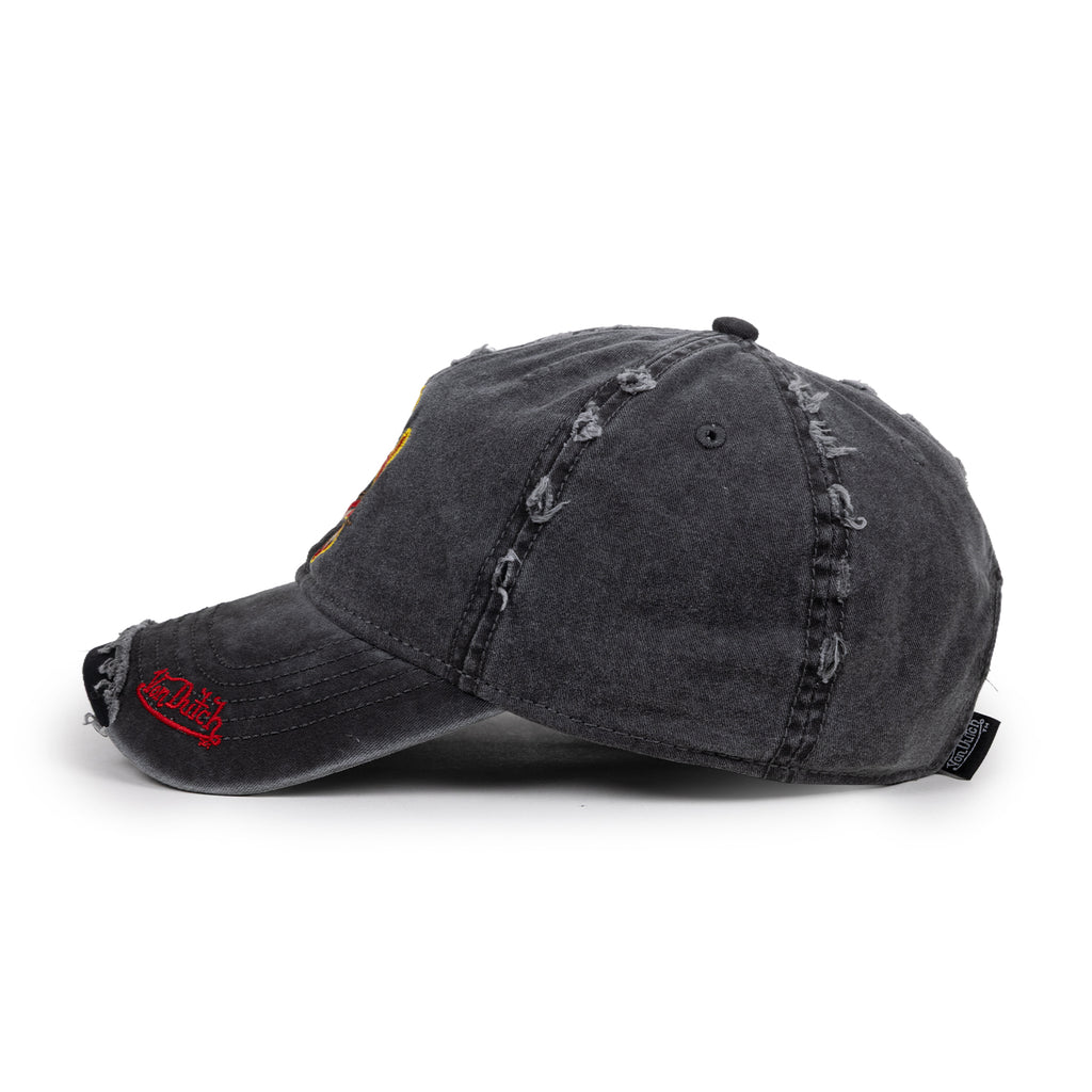 Flying Eyeball Crossed Bones Black Dad Cap
