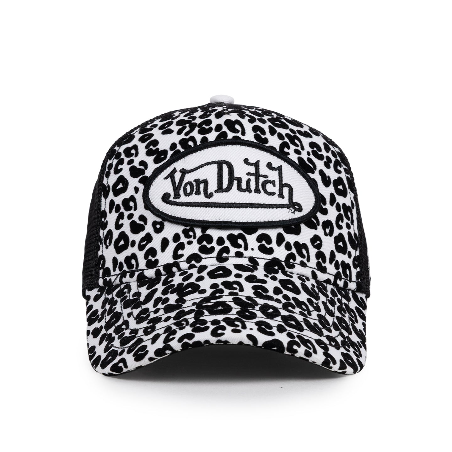 Twill Patch Black White Trucker Hat