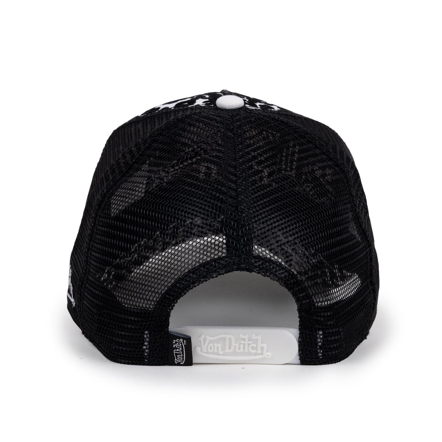 Twill Patch Black White Trucker Hat