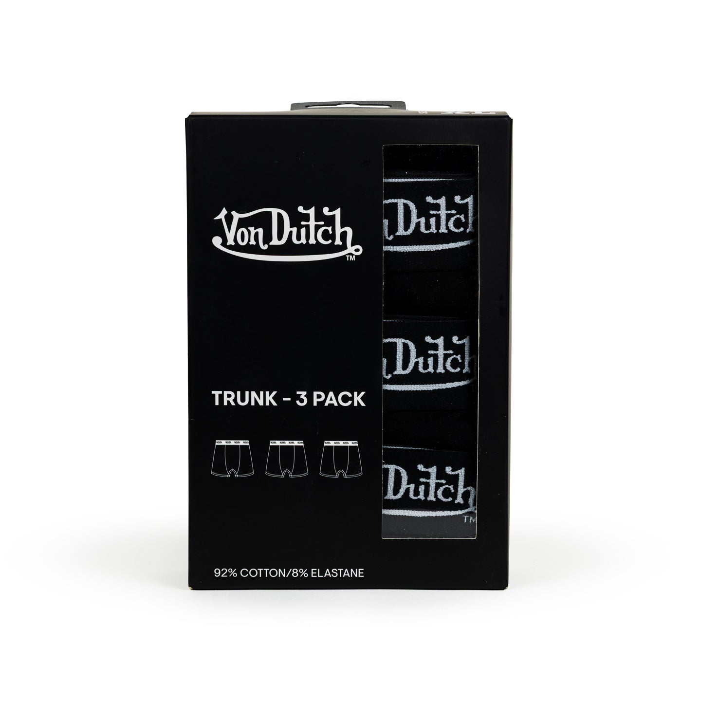 Mens Black Trunks 3 Pack