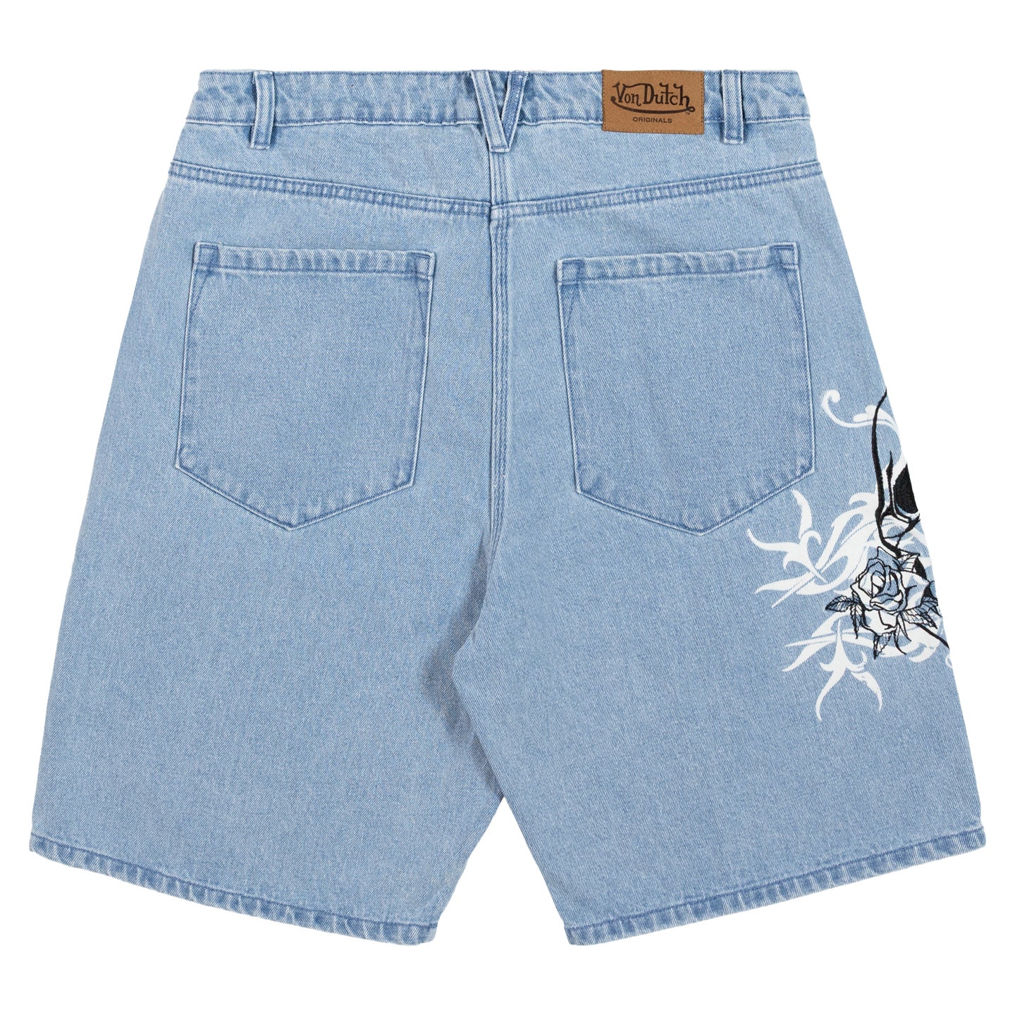 Skull Jean Shorts