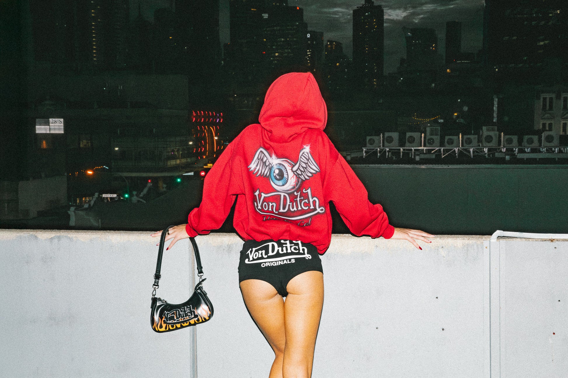 Flying Eye Oversized Cropped Hoodie