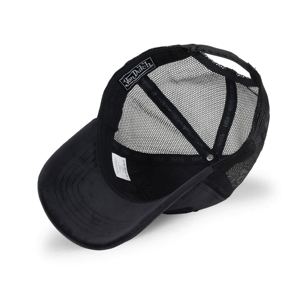 Signature Black Velvet Trucker Hat