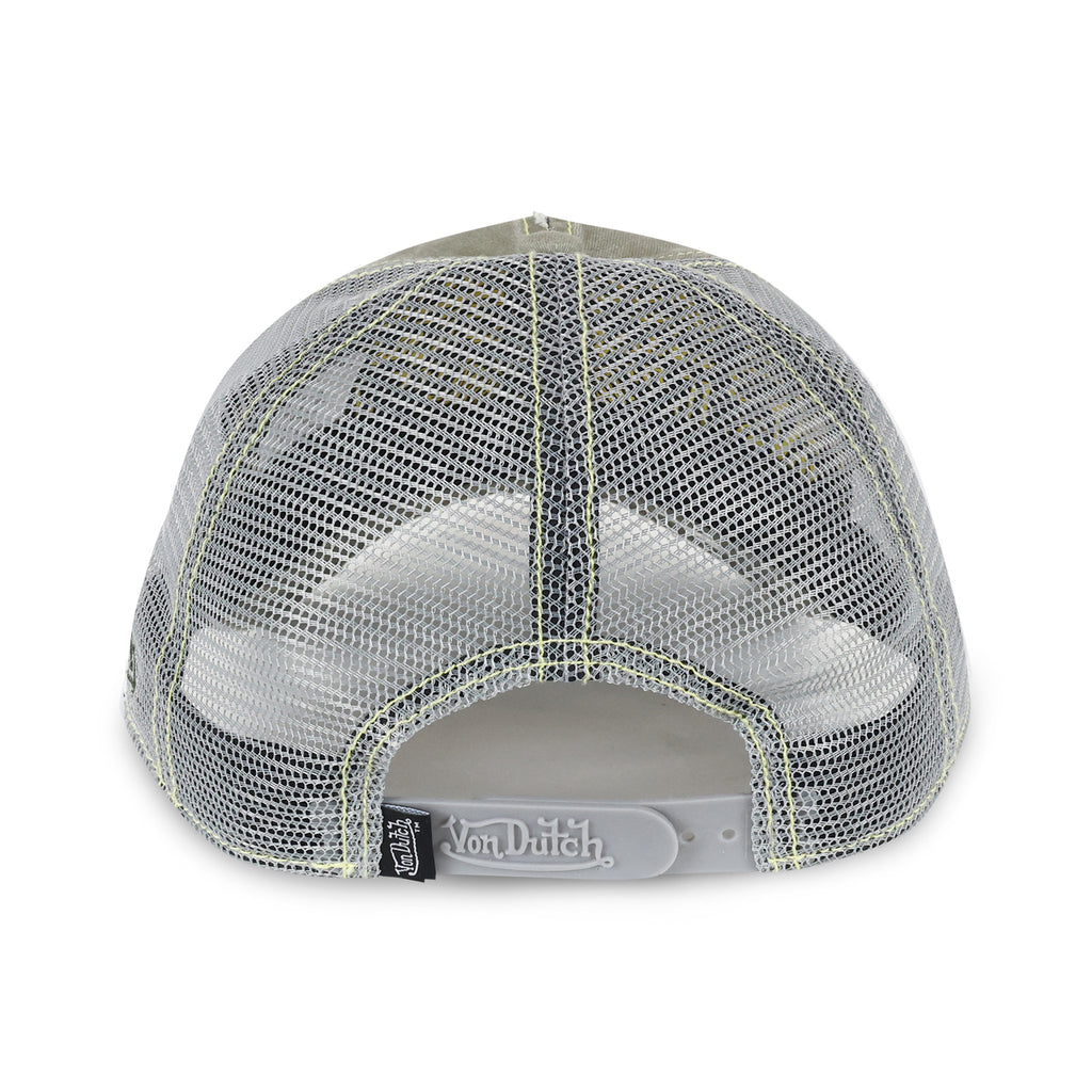 Contrast Distressed Moss-Yellow Trucker Hat