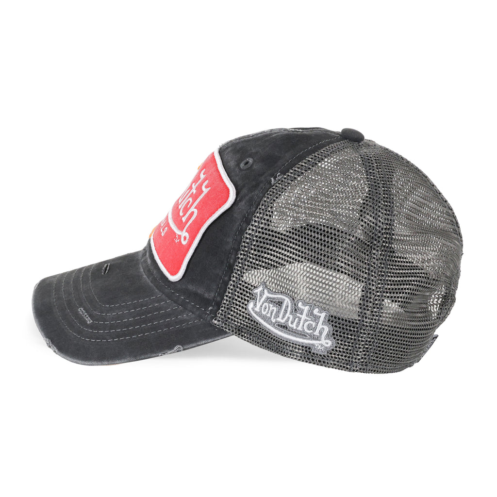 Distressed Old Originals Black & Grey Trucker Hat