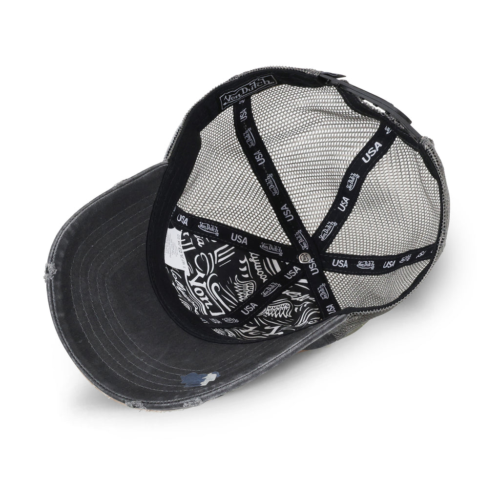 Distressed Old Originals Black & Grey Trucker Hat