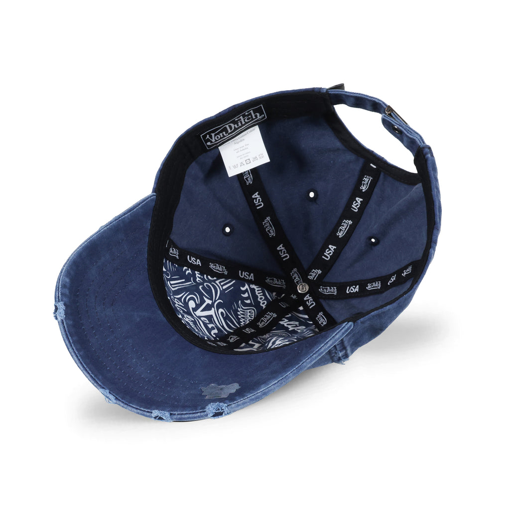 Chain Stitch Dark Navy Dad Cap