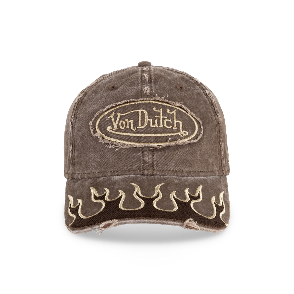 VD Flames Dad Cap Cap Brown