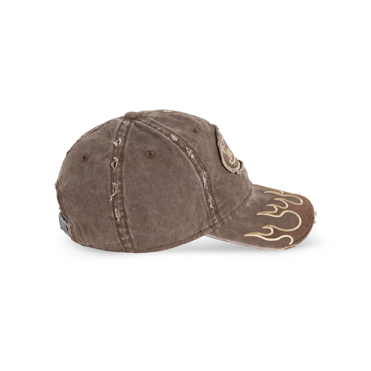 VD Flames Dad Cap Cap Brown
