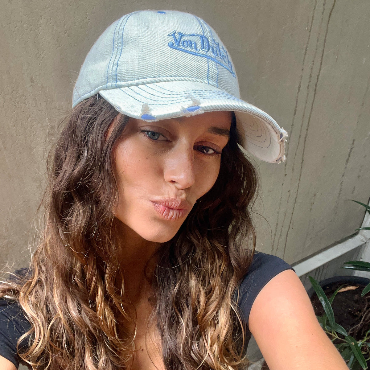Overdye Dad Cap Light Blue Bleached