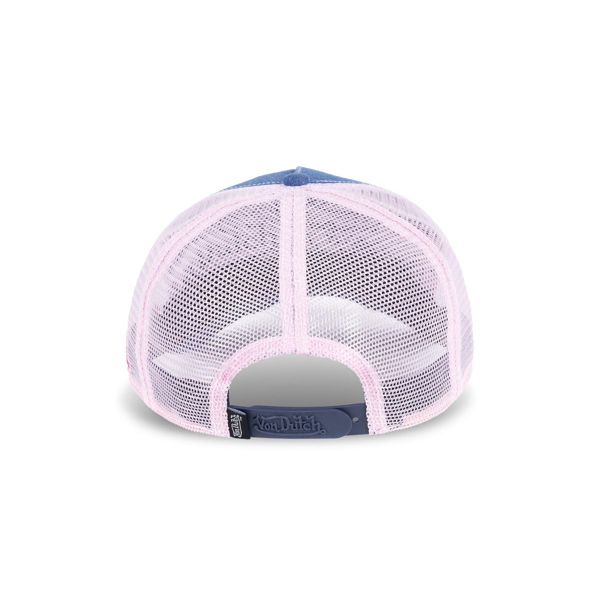 Oval Contrast Trucker Hat Denim Pink