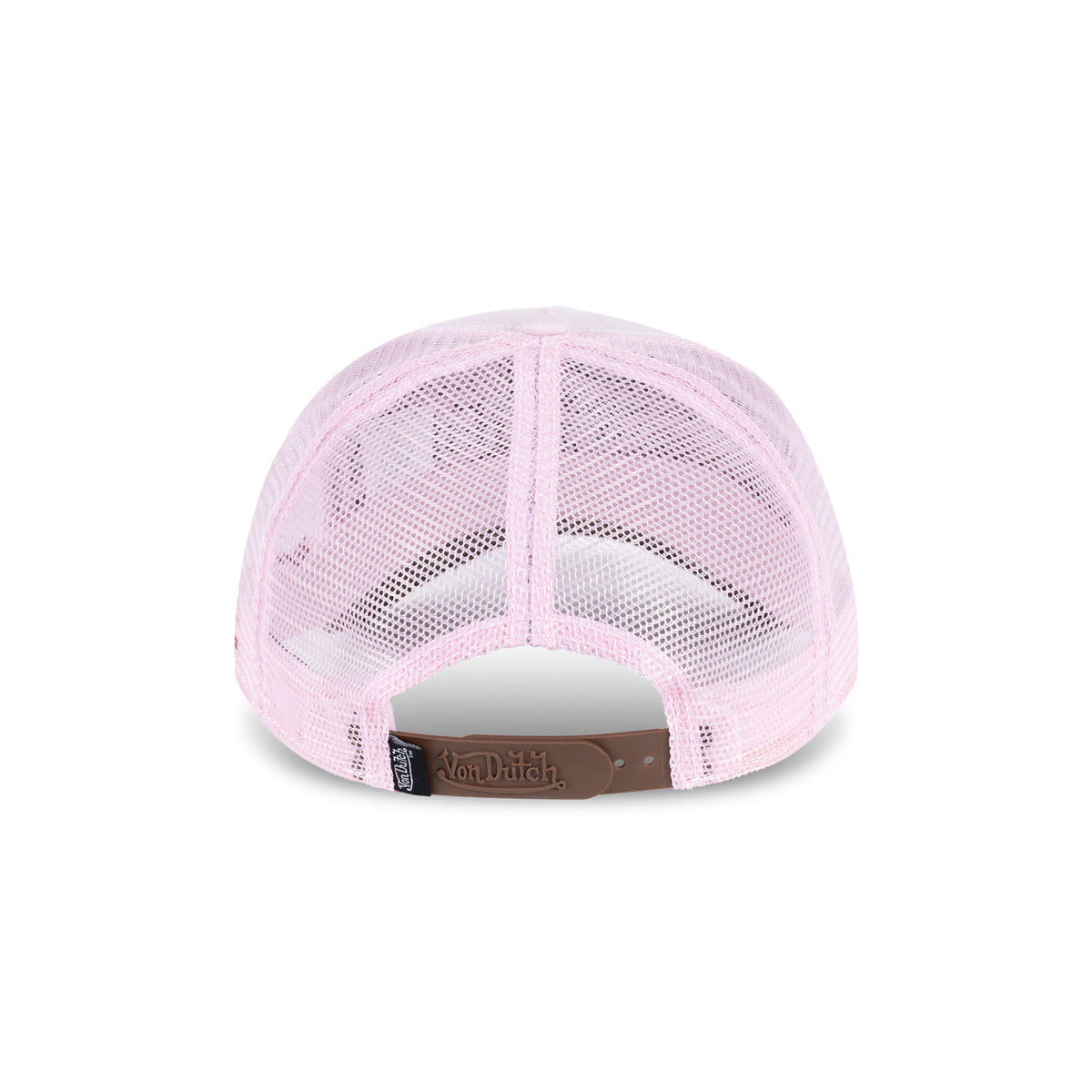 Oval Contrast Trucker Hat Pink Brown