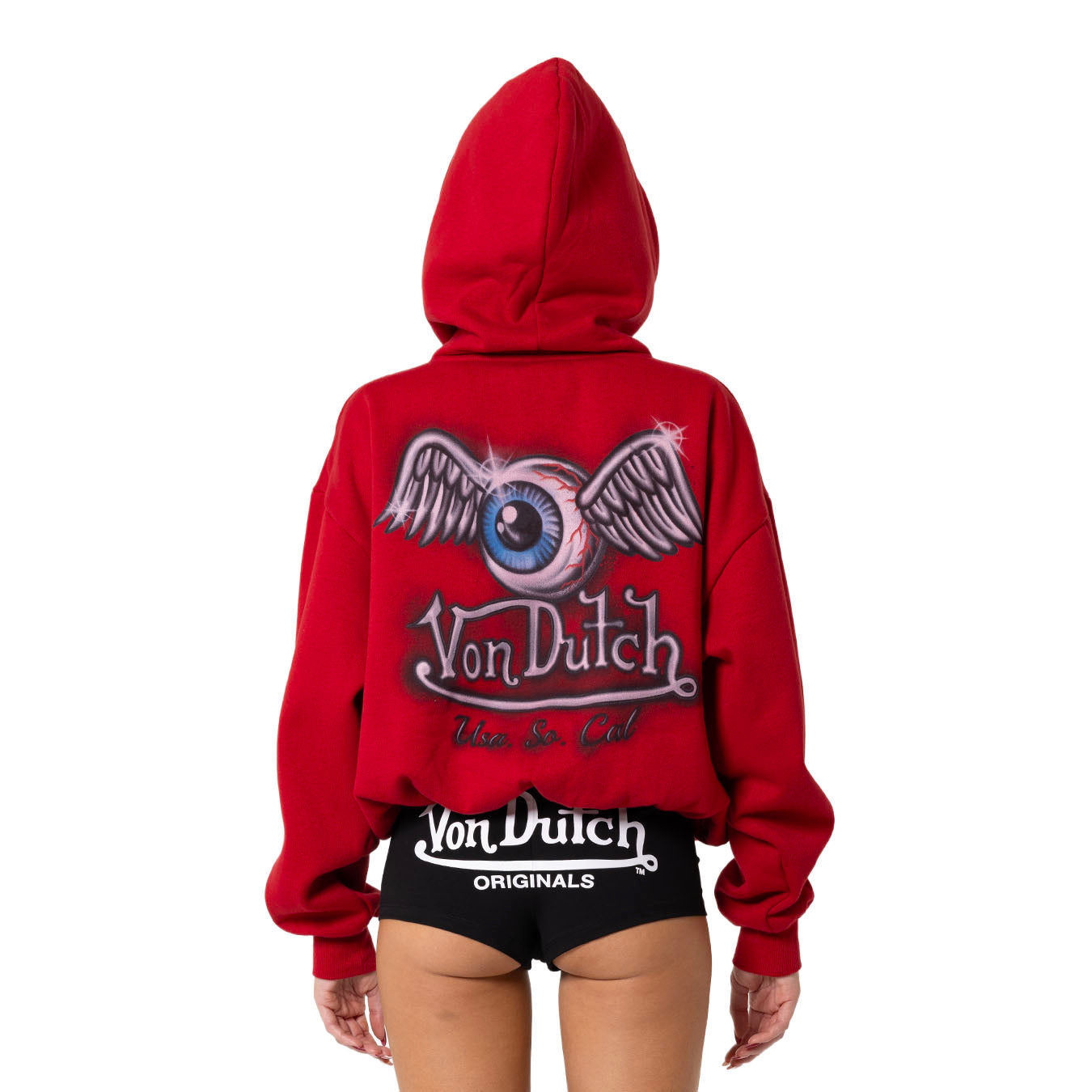 Flying Eye Oversized Cropped Hoodie